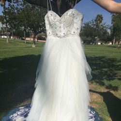 White Wedding Dress Size 12 OBO