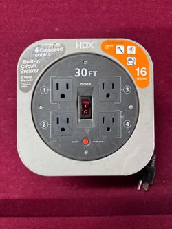 HDX 30 FT Extension Cord Reel 4-Outlet