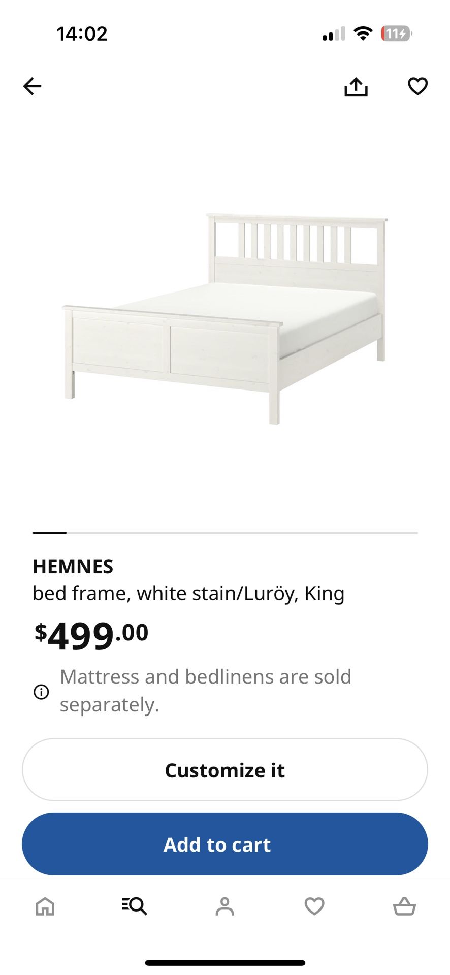 Ikea king size bed frame