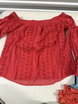 Red Off The Shoulder Top