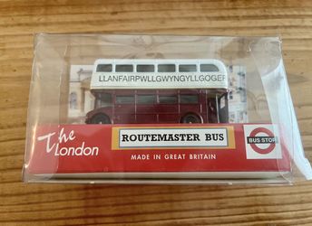 Corgi die-cast model of the AEC Routemaster bus.