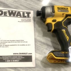 Brand New DEWALT 20v Brushless 1/4” Impact Driver Tool Only Price Is Firm At $65