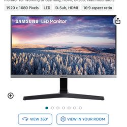 SAMSUNG SR35 Series 27 inch FHD 1920x1080 Flat Desktop Monitor for Working or Learning, HDMI, D-Sub, Wall mountable