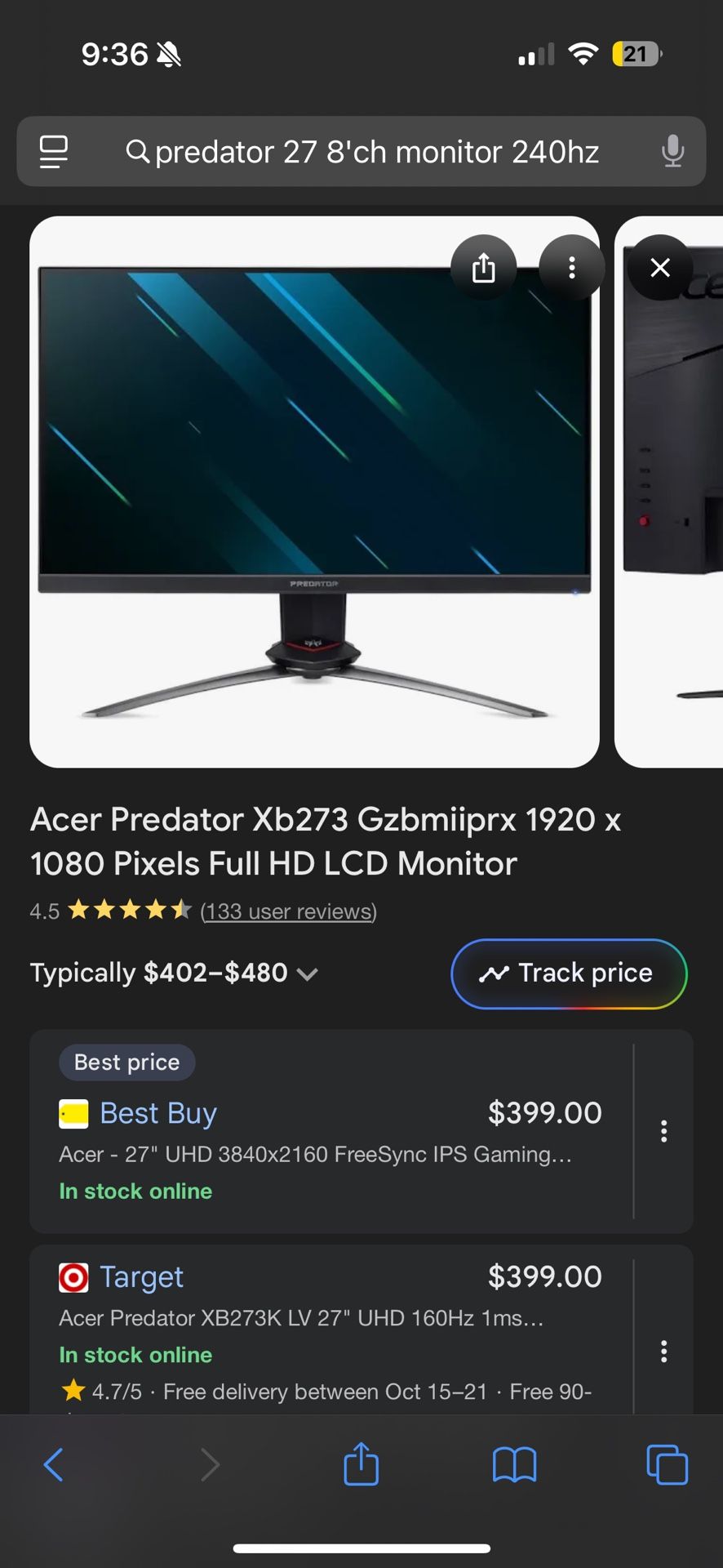 240 hz Monitor