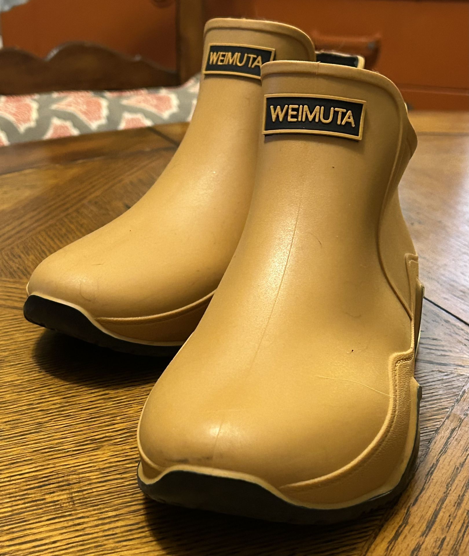 WEIMUTA: Mustard Rain Boots, Size: (42) Men’s 9 or Women’s 11