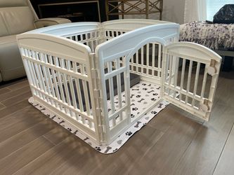IRIS USA 4-Panel Dog Playpen, White