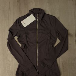 Lululemon Light Grey and Gold Zipper Define Jacket