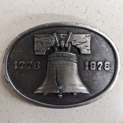 1975 Bergamot Brass Works Bicentennial Liberty Bell Belt Buckle B-24