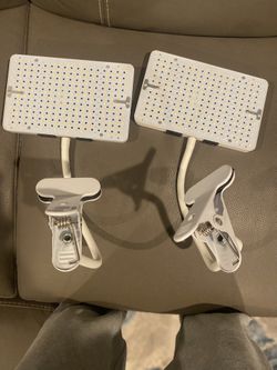 2 Led Lights With Clamp.  Size  8 And 1/2 Inch X 5 