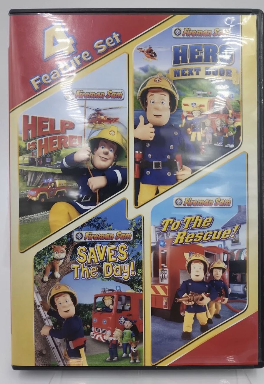 Fireman Sam 4 Feature Set 2-Disc DVD VIDEO TV SHOW Help Hero Saves Day Rescue