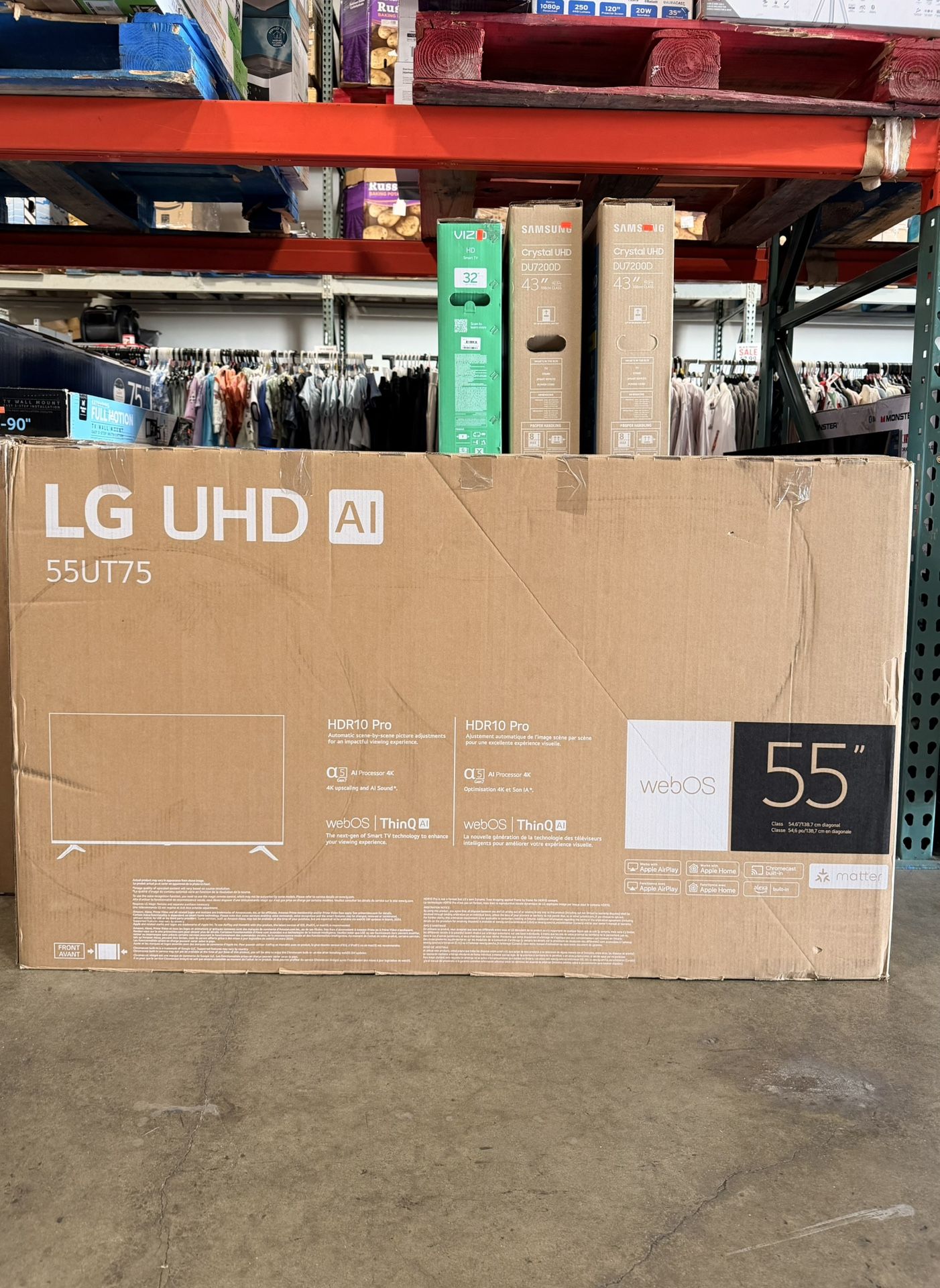 LG 55” UHD AI Smart TV Brand New In Box 
