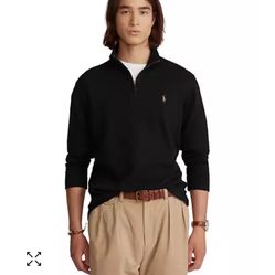 Men's Estate-Rib Cotton Quarter-Zip Pullover