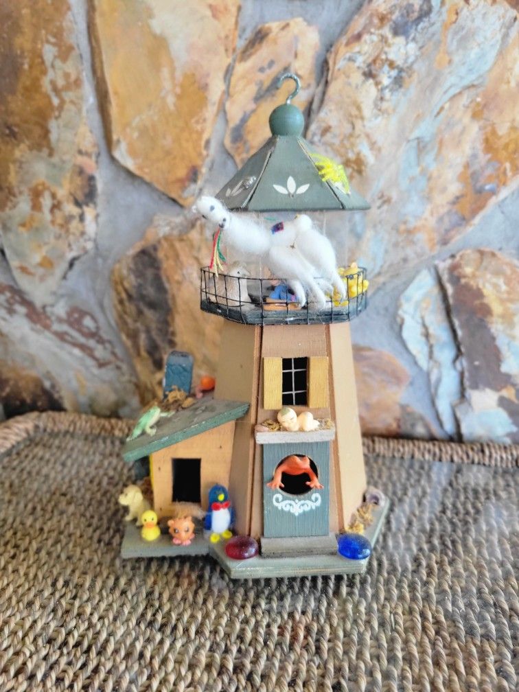 Wooden Light House With Friends