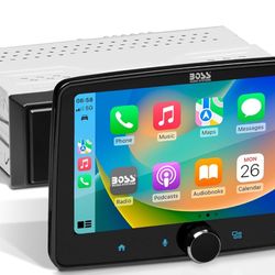 BOSS Audio Systems BCPA8 Single DIN Car Stereo Wireless Apple CarPlay, Android Auto, 8 Inch Touchscreen, Bluetooth, AM/FM Radio Receiver