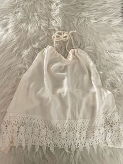 Cream halter top new size L