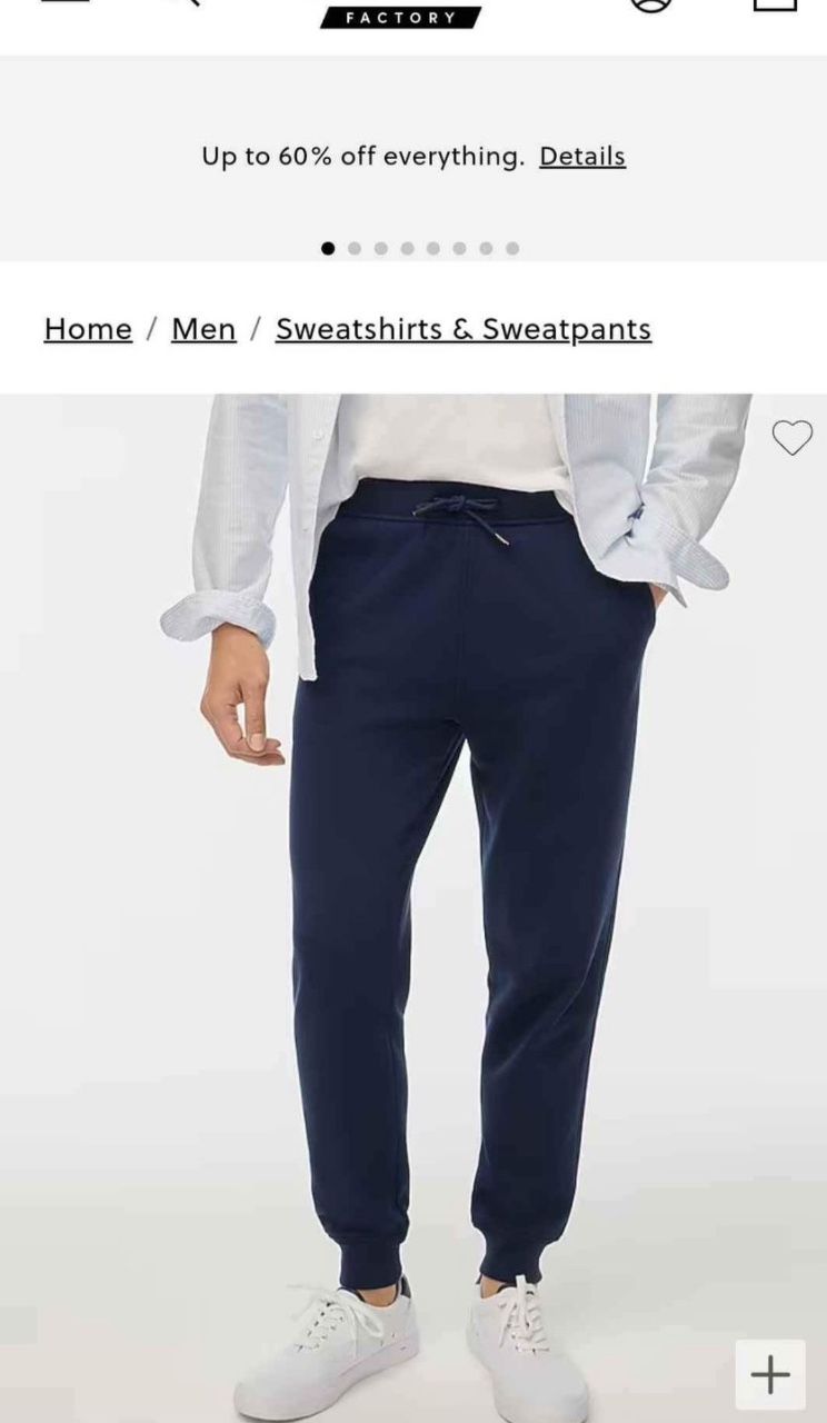 J.CREW  Heritage brushed rib-knit jogger pant. Mens Size Large/Tall
