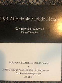Mobile Notary in Paulding and Cobb