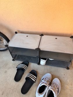 2-Cube Modular Shoe Rack Organizer