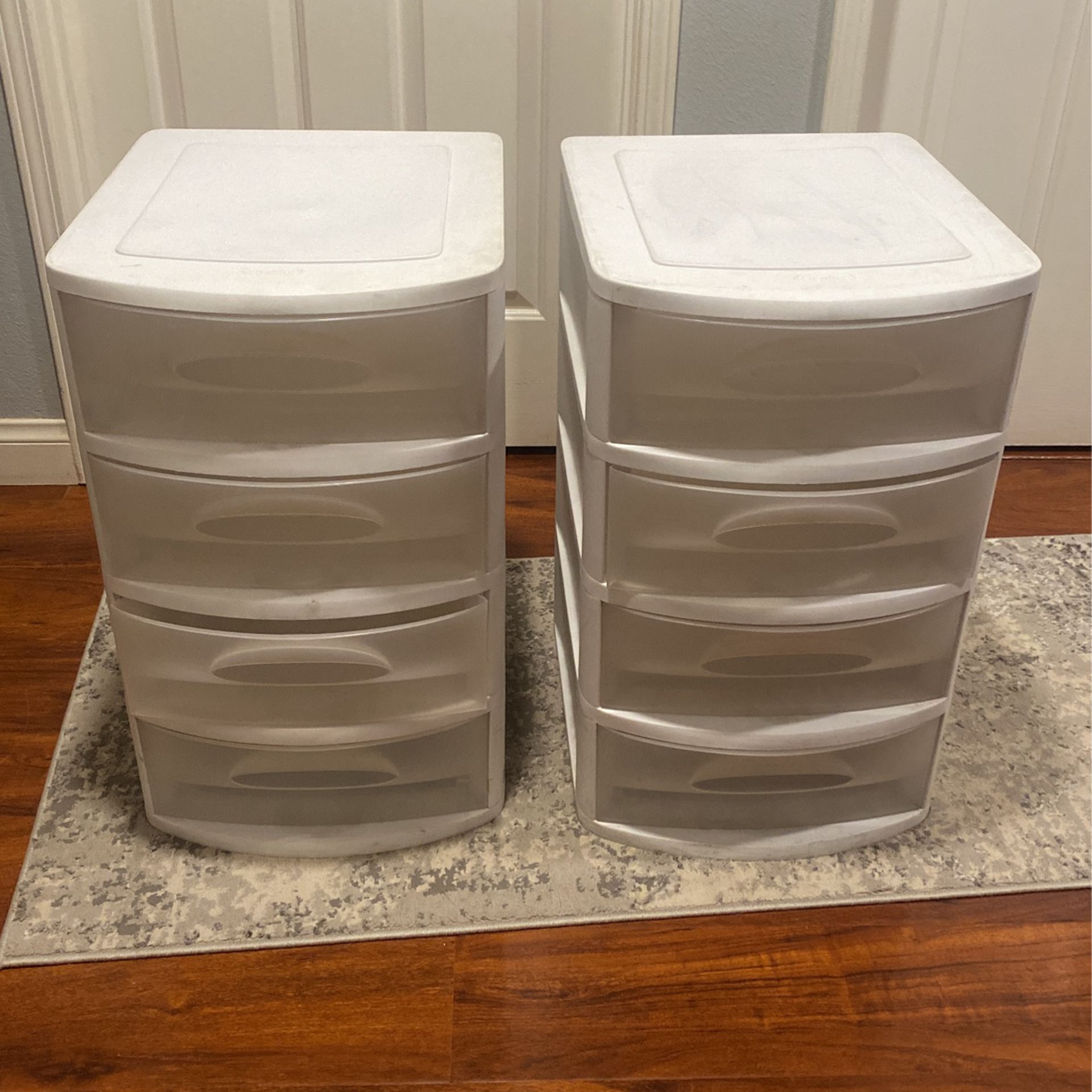 2 Sterilite 4 Drawer Storage Containers 