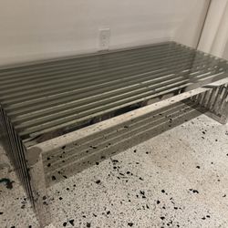 Glass Chrome Coffee Table