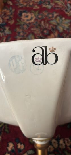 Mid century vintage AB Crown Porcelain under mount sink