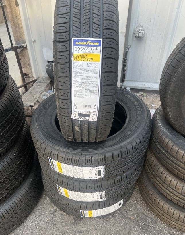 4 Brand New Tires 195/65/15 Allseason Goodyear