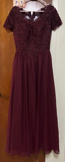 Red Wine Color Dress 
