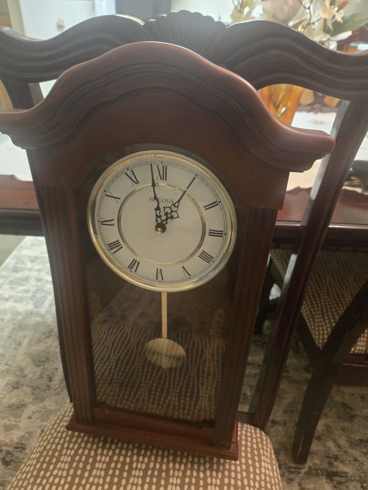 Vintage Bulova Clock With Battery Aparator