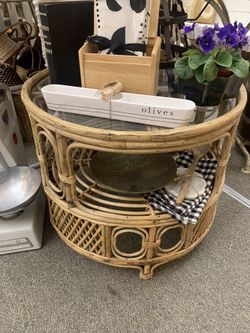 Rattan End Table