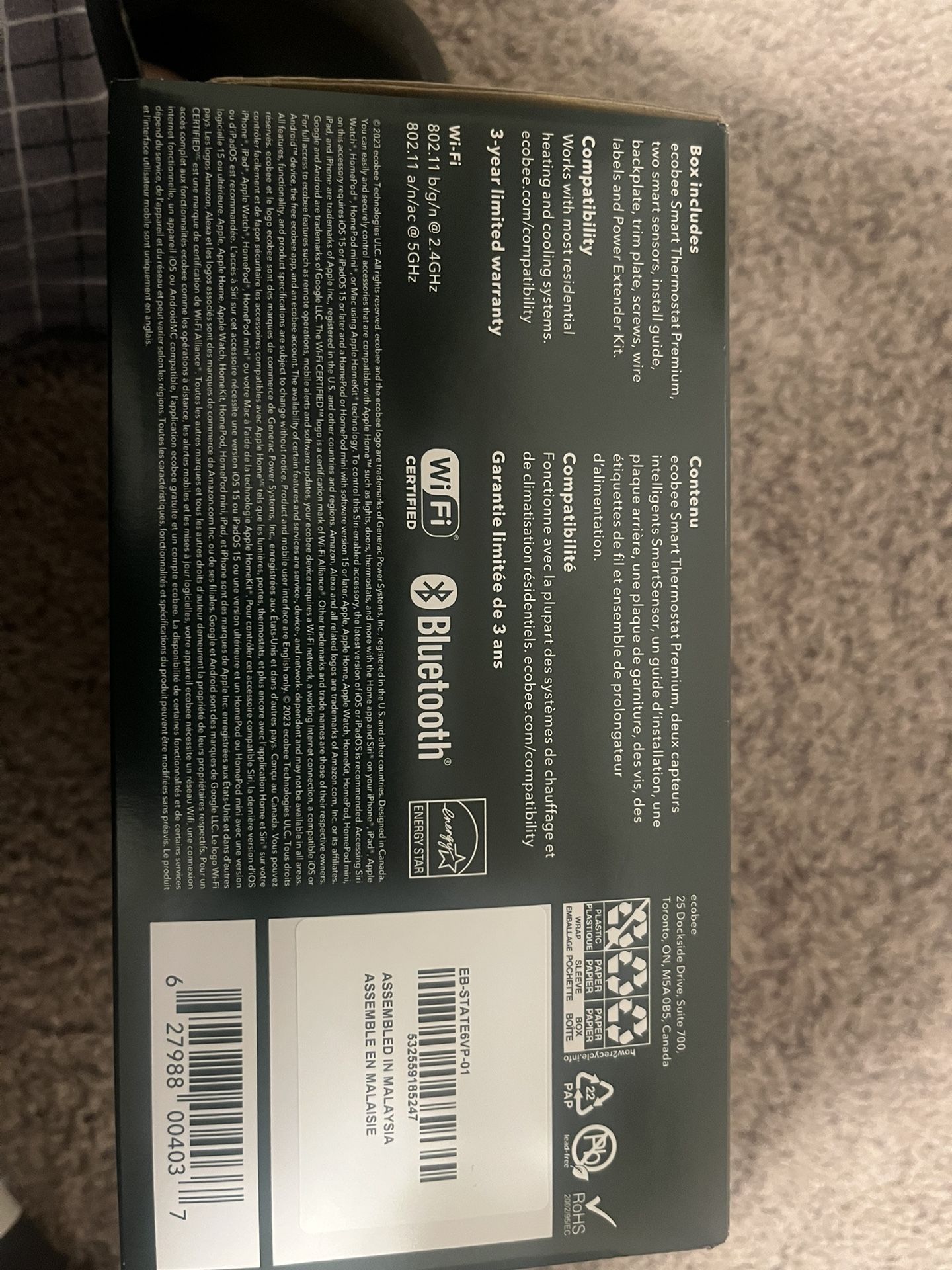 New - Ecobee Premium Thermostat