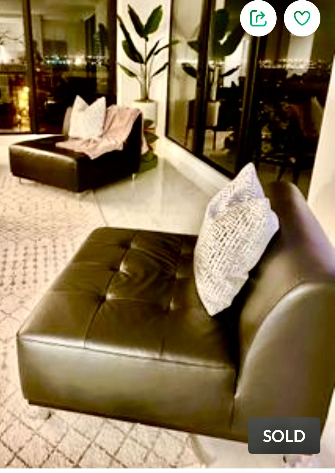 LEATHER CHAIR BLACK 2 Available 