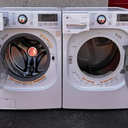 LG Stream Set High Efficiency Washer 4.5 Cubft 14 Cycles  And Gas Dryer Steam 7.5;Cubft  Front Load Excellent Condition 