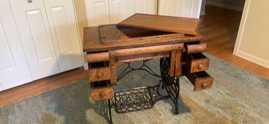 Vintage Domestic Sewing Machine Table