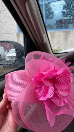 Pink floral hair piece