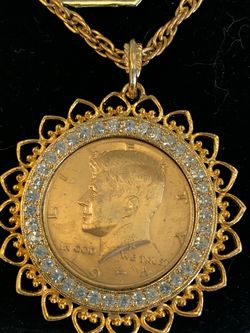 Kennedy Half Dollar Coin Pendant Necklace