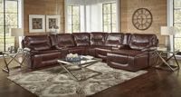 Leather sectional