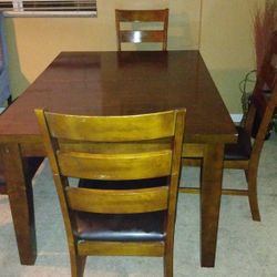Wood Dining And Chairs