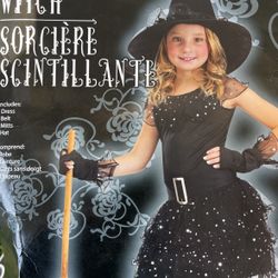 Halloween 🎃 Costume Glitter Witch Child Size Large 12-14