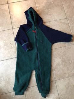 LL Bean fleece bodysuit