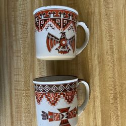 Southwest Aztec Speckled Cups (2)