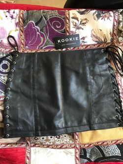Kookie Intl. Leather Skirt Black
