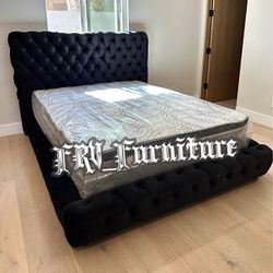 NEW QUEEN BED FRAME WITH MATTRESS