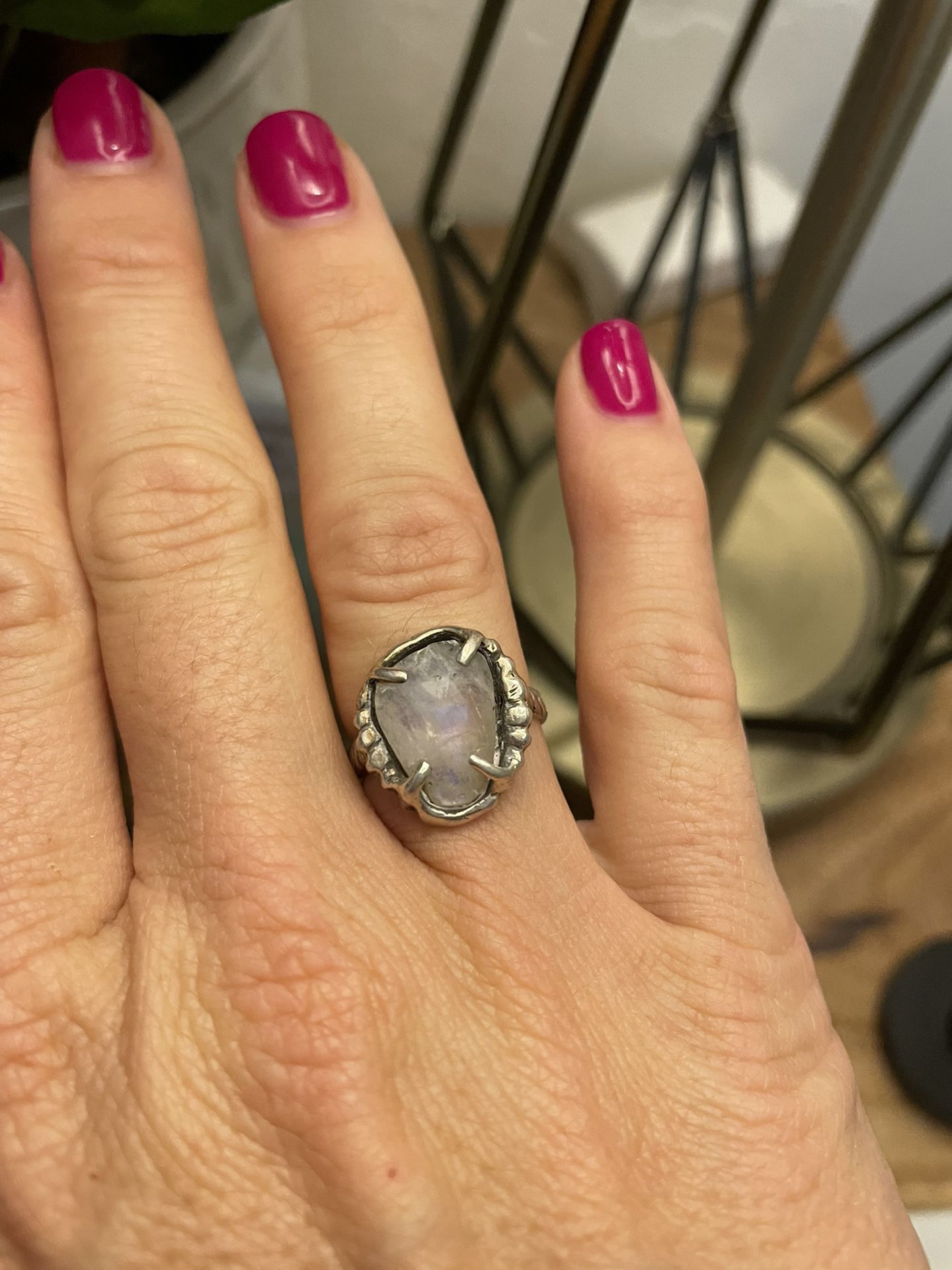 Moonstone Crystal Ring