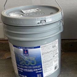 Interior Paint. Sherwin Williams.Color 7008 Alabaster. Egshell. New 5  Gallons 