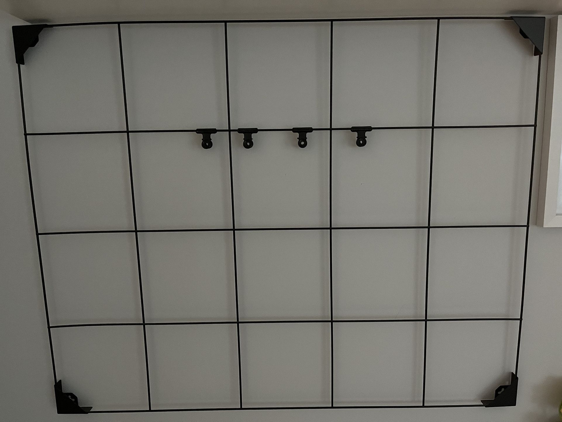 (2) Memo board with clips, black