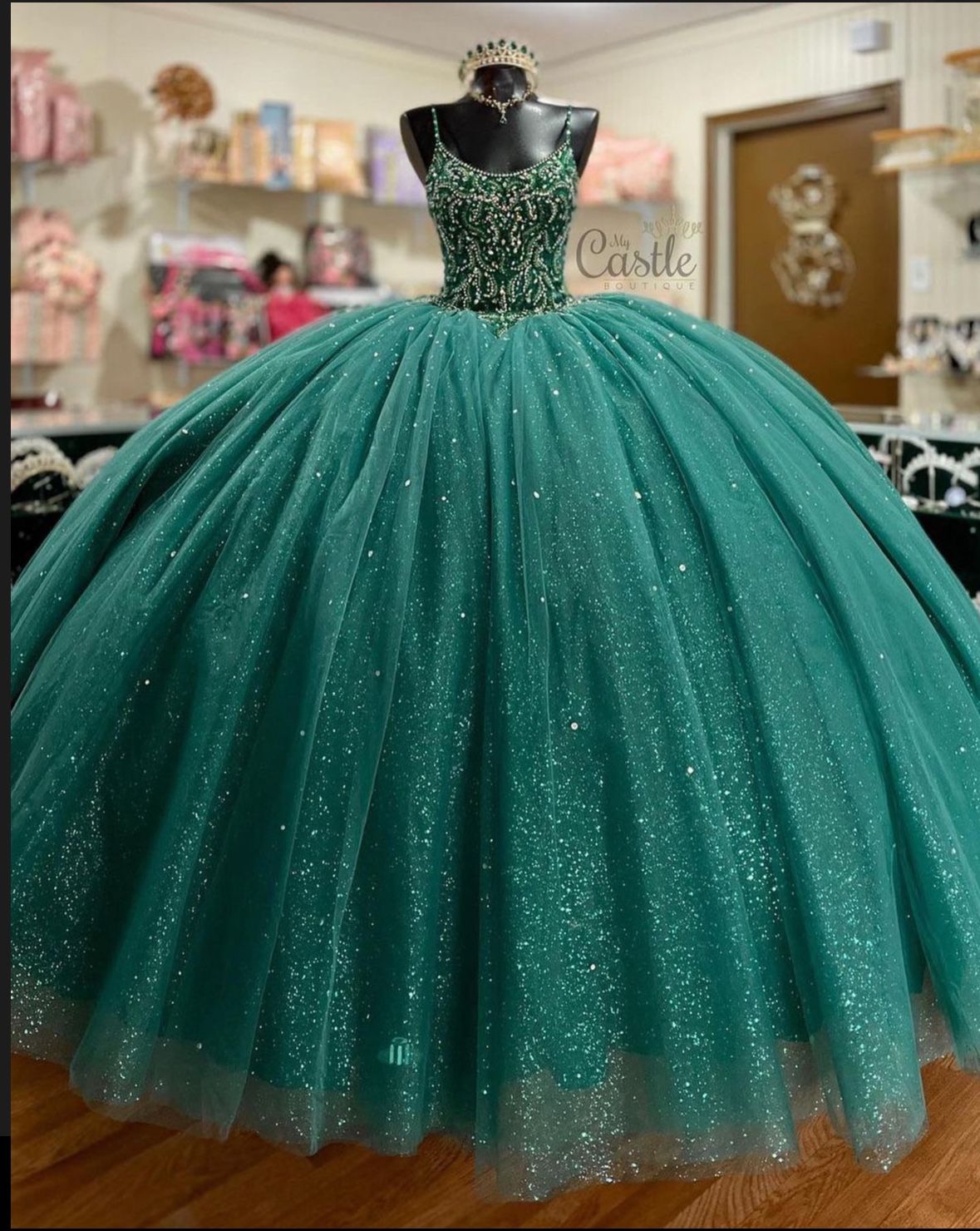 Emerald Green Quinceañera Dress