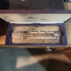 AMERICAN EXPRESS 100 YEAR TRAVELERS CHEQ PLATE