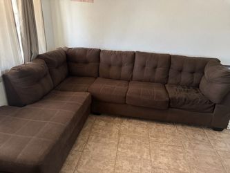 Brown living room couch