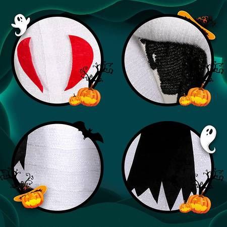 Halloween Decorations Outdoor, Halloween Decorations Red-Eye Ghost with 100 LEDs, 5 FT Collapsible Halloween Outdoor Decorations, Wea