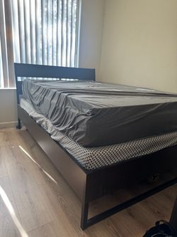 Full size bed frame with mattress included